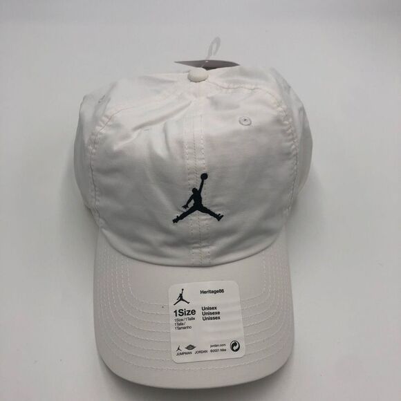 New Authentic Jordan H86 Washed Adjustable Basketball Cap White & Black - Picture 1 of 4